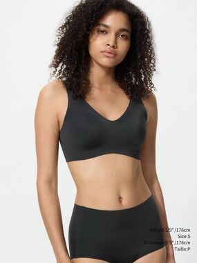 Uniqlo AIRism Wireless Bra (Ultra Relax) - Black